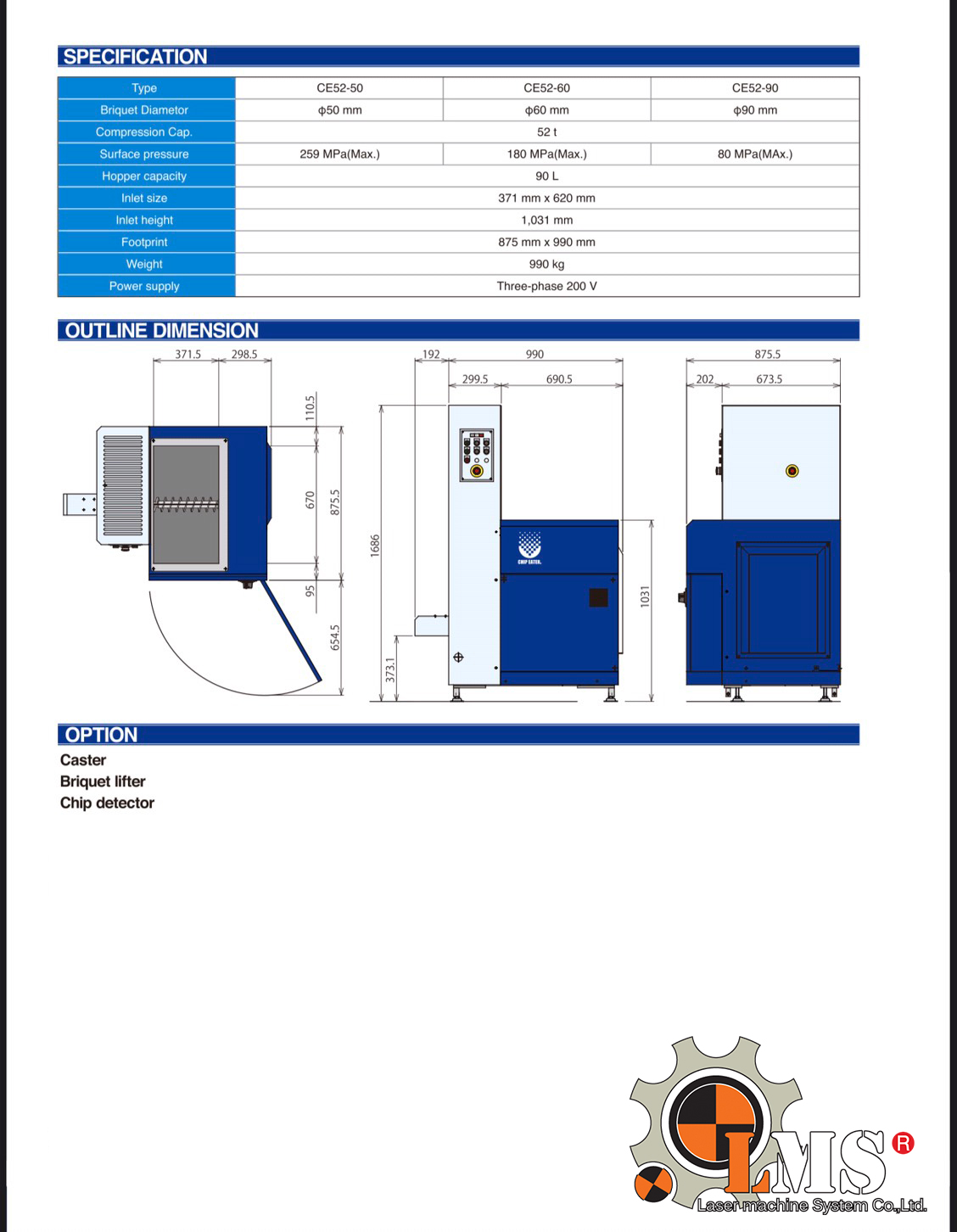 Horkos Briquetting Press Machine  - Chip Eater